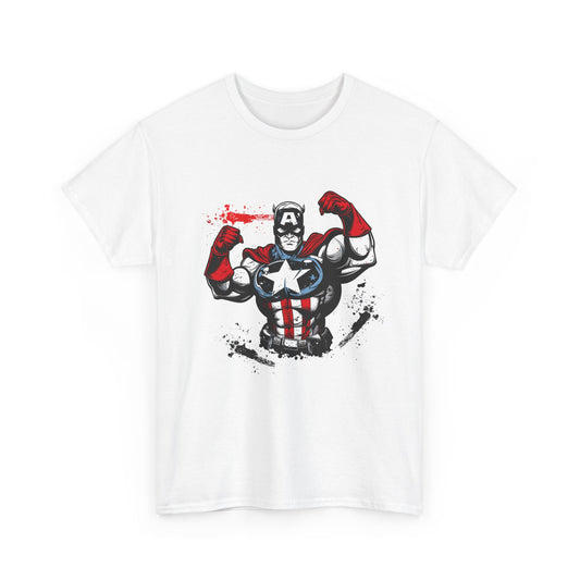 Heroic Unisex Heavy Cotton Tee - Muscular Design for Comic Fans