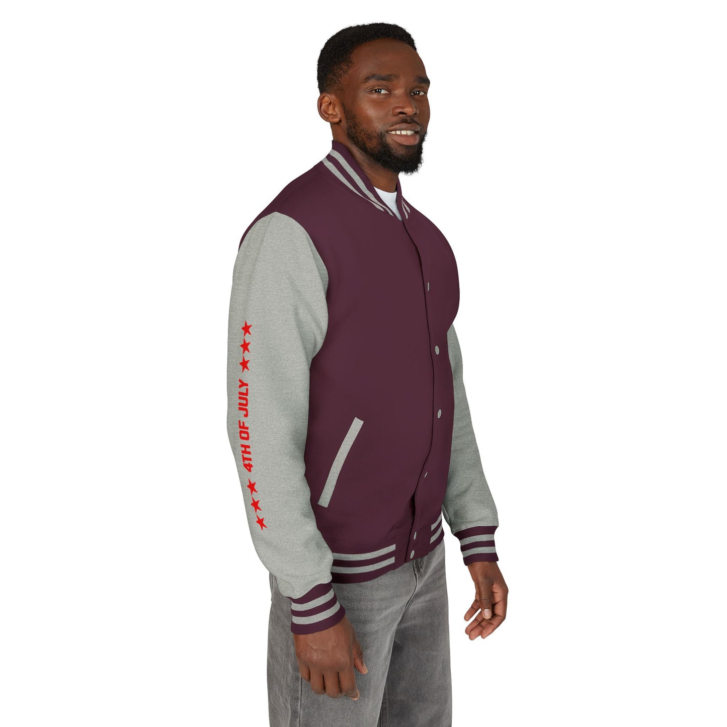 Unisex Heavyweight Letterman Jacket - Celebrate America 4th of July