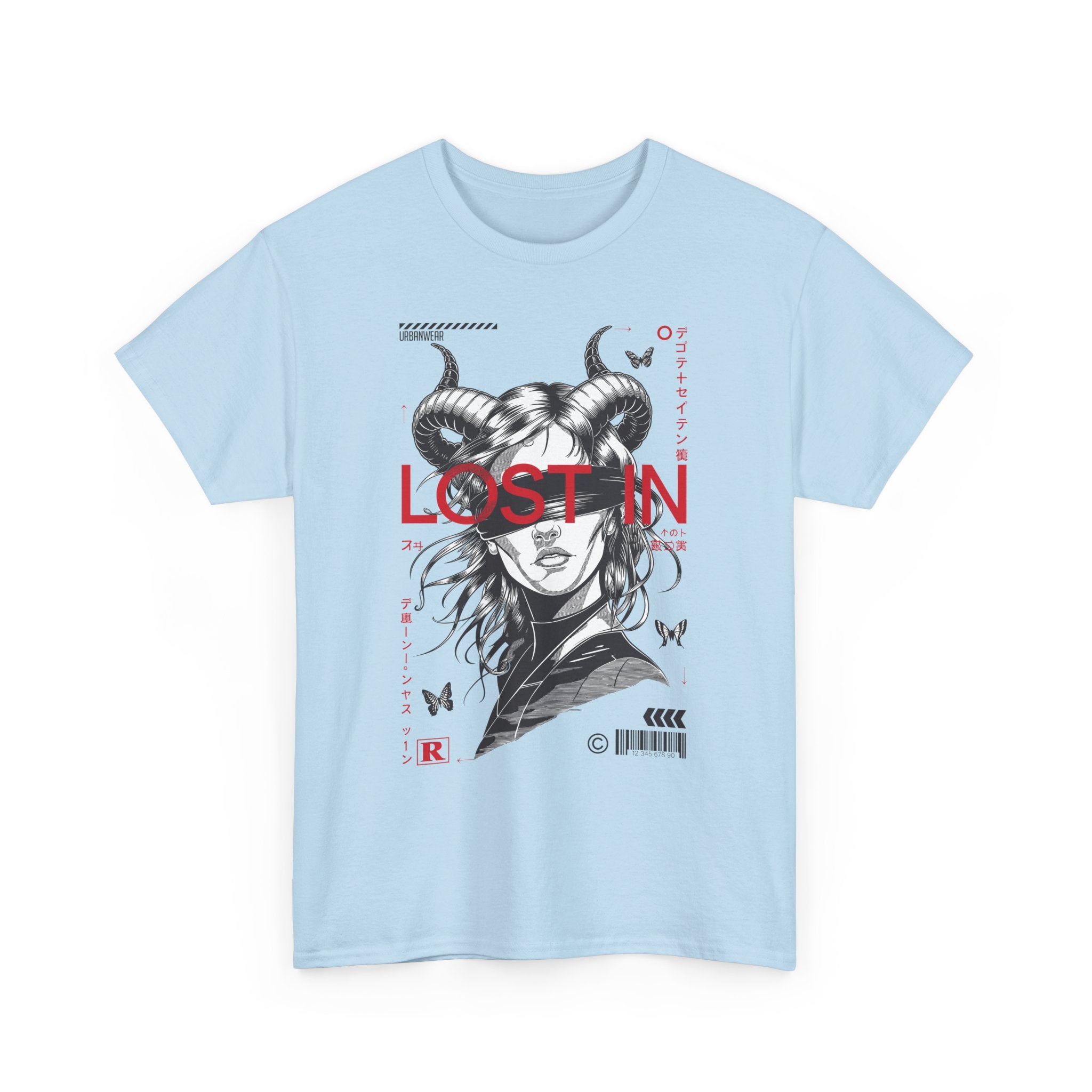 Lost In Unisex Heavy Cotton Tee - Artistic Graphic Tee for Creative Spirits