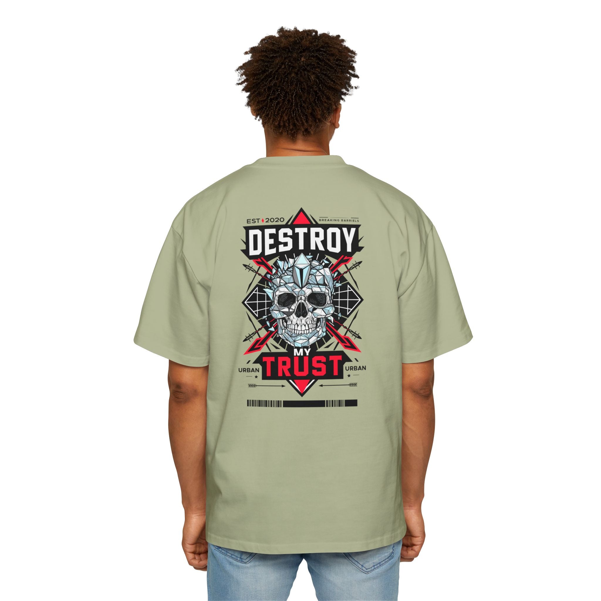 Urban Graphic Tee - "DESTROY MY TRUST" Skull Design