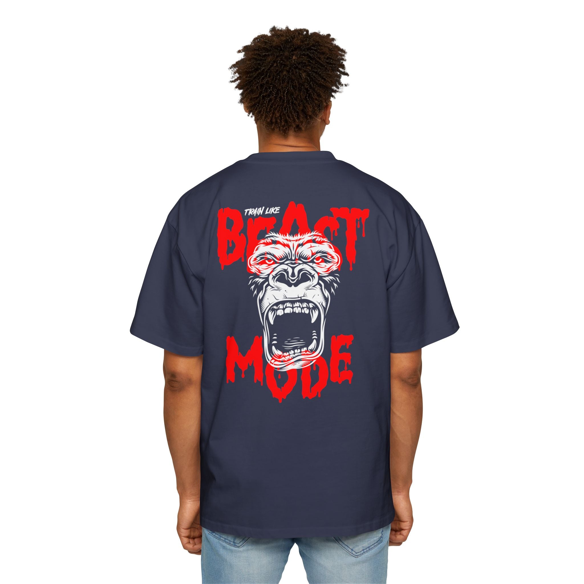 Heavy Oversized Tee - Beast Mode Gym Shirt for Fitness Enthusiasts