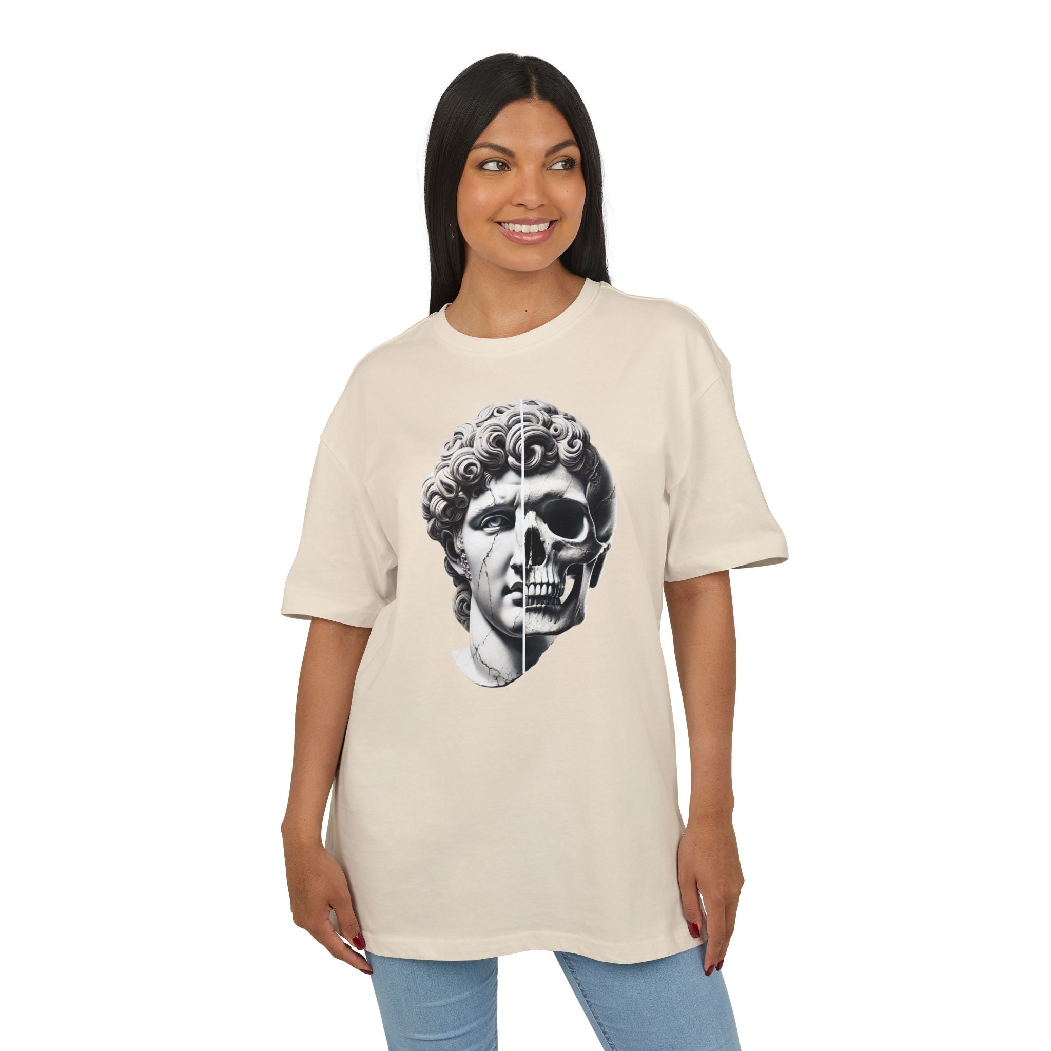 Half Skull Gangsta David Unisex Heavy Oversize Tee