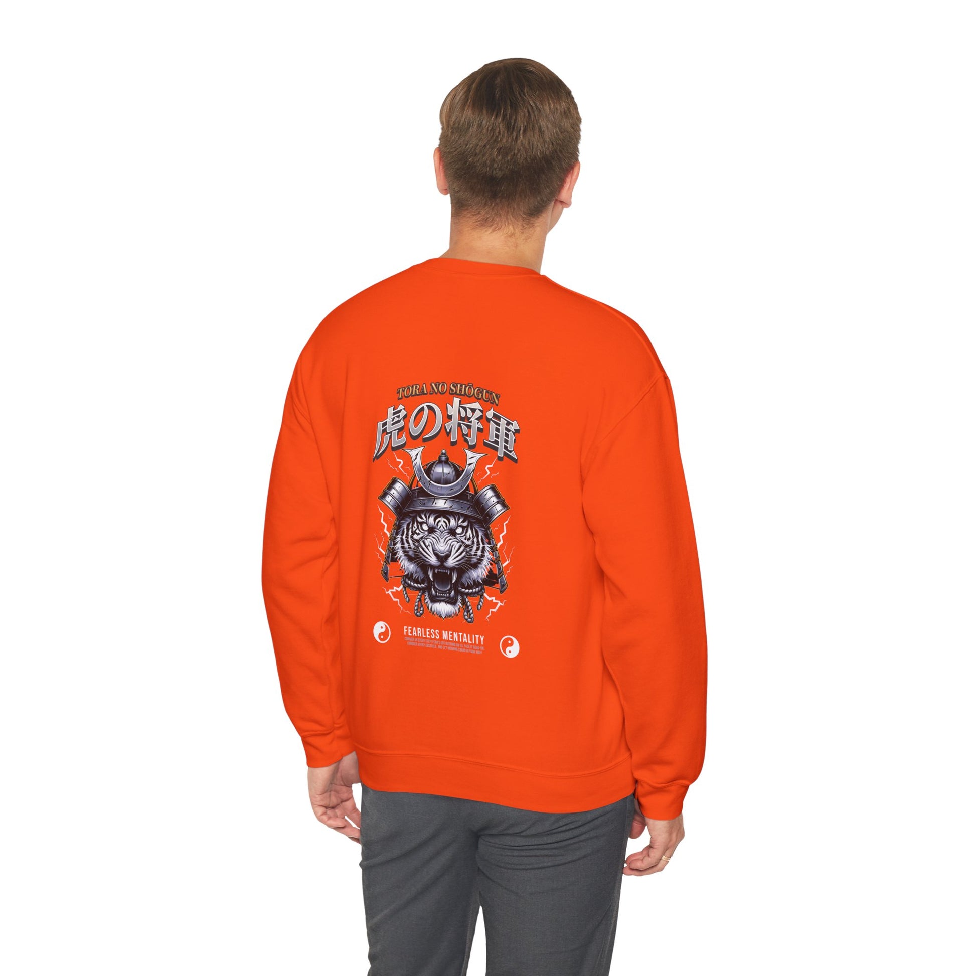 Fearless Samurai Tiger Unisex Crewneck Sweatshirt.
