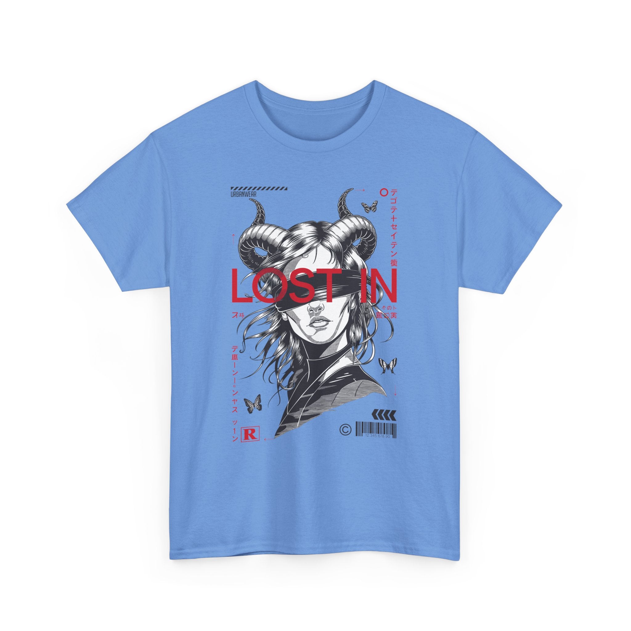 Lost In Unisex Heavy Cotton Tee - Artistic Graphic Tee for Creative Spirits