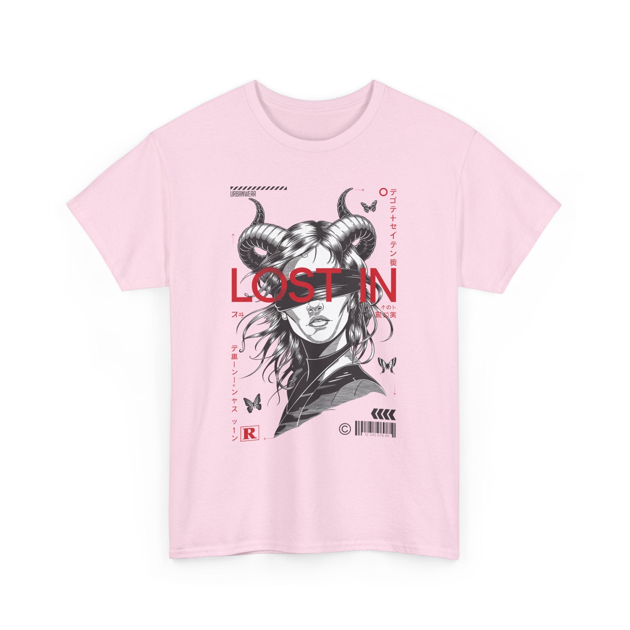 Lost In Unisex Heavy Cotton Tee - Artistic Graphic Tee for Creative Spirits