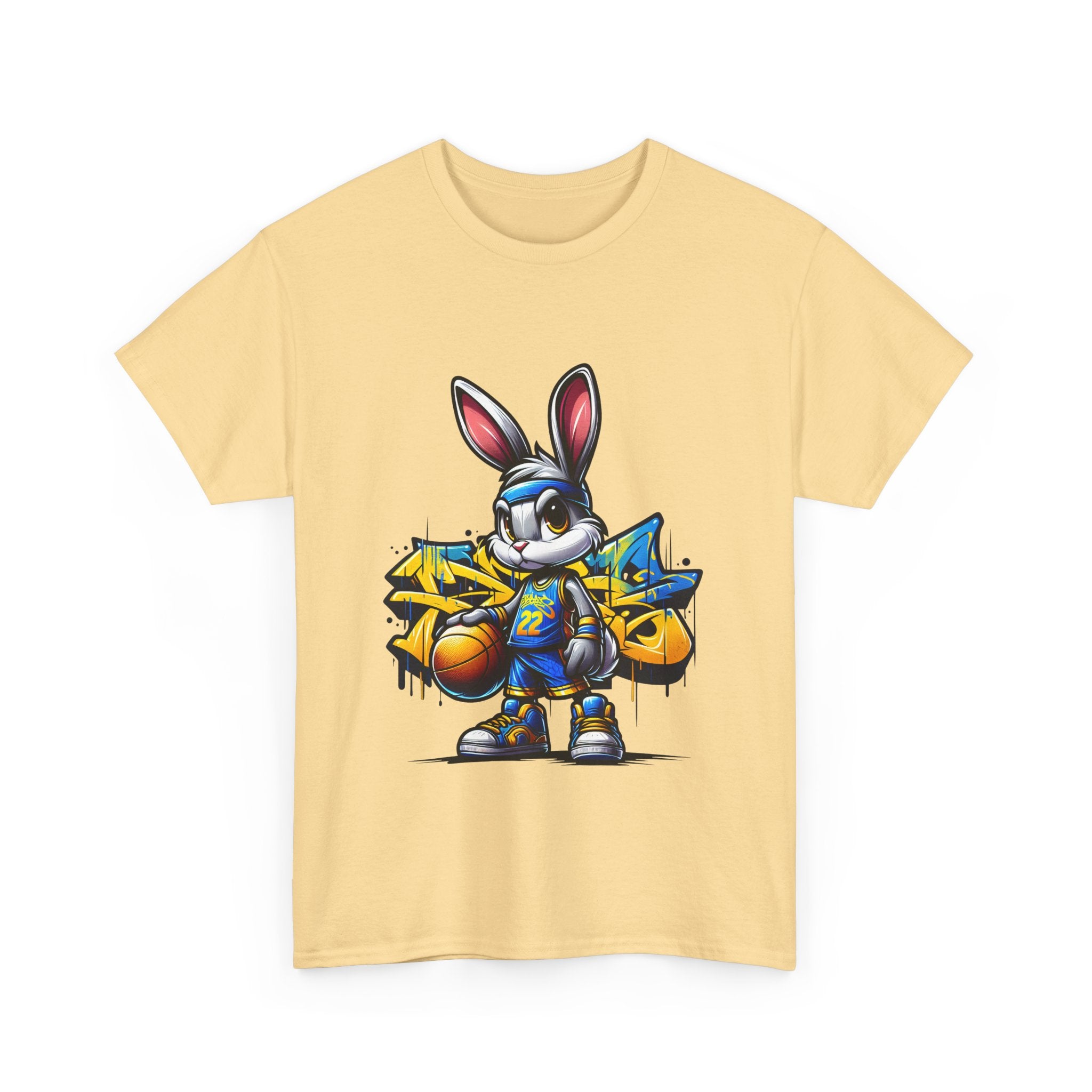 Bascket Ball Bunny Unisex Heavy Cotton Tee