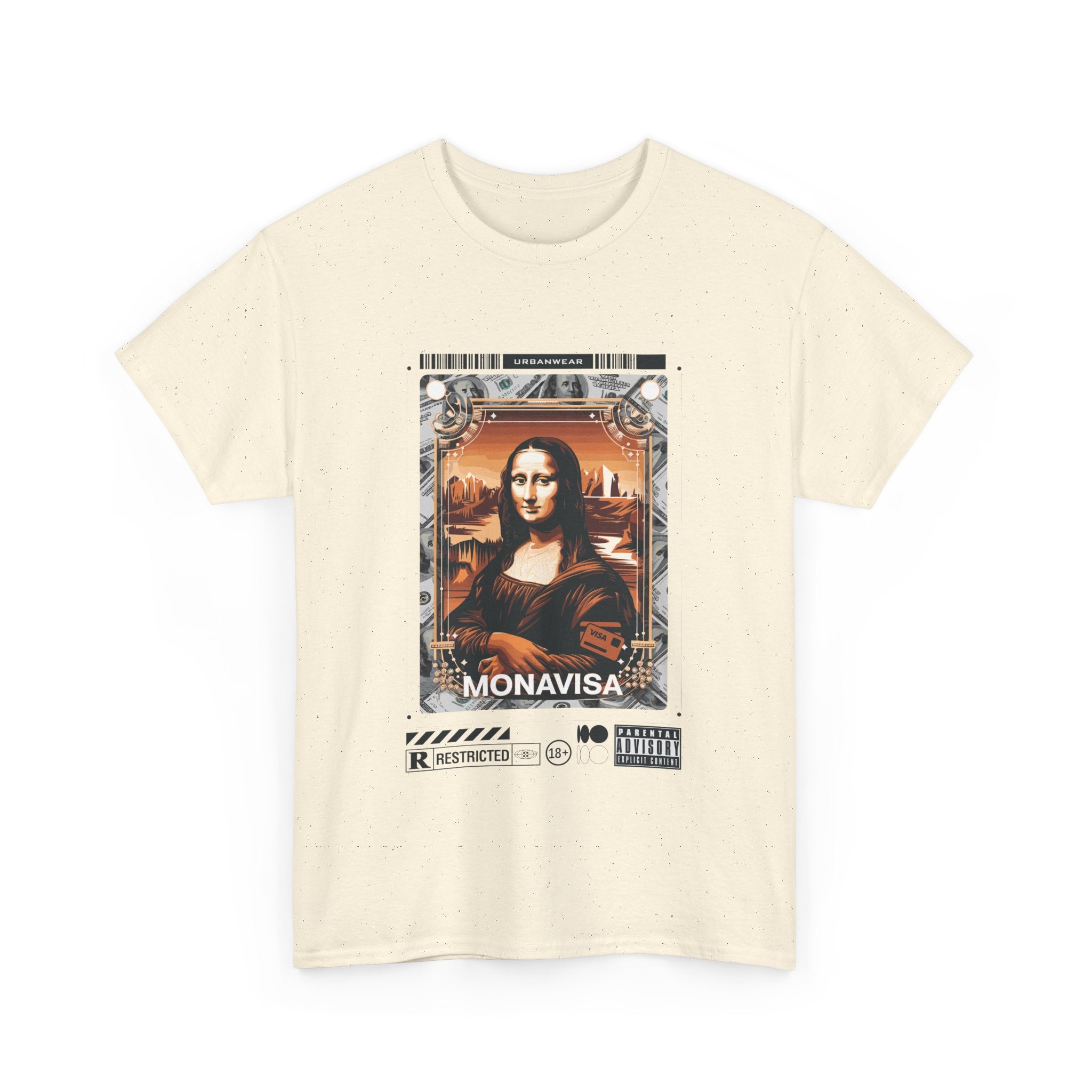 Mona Lisa Inspired Unisex Heavy Cotton Tee - Art Lover's Statement Shirt