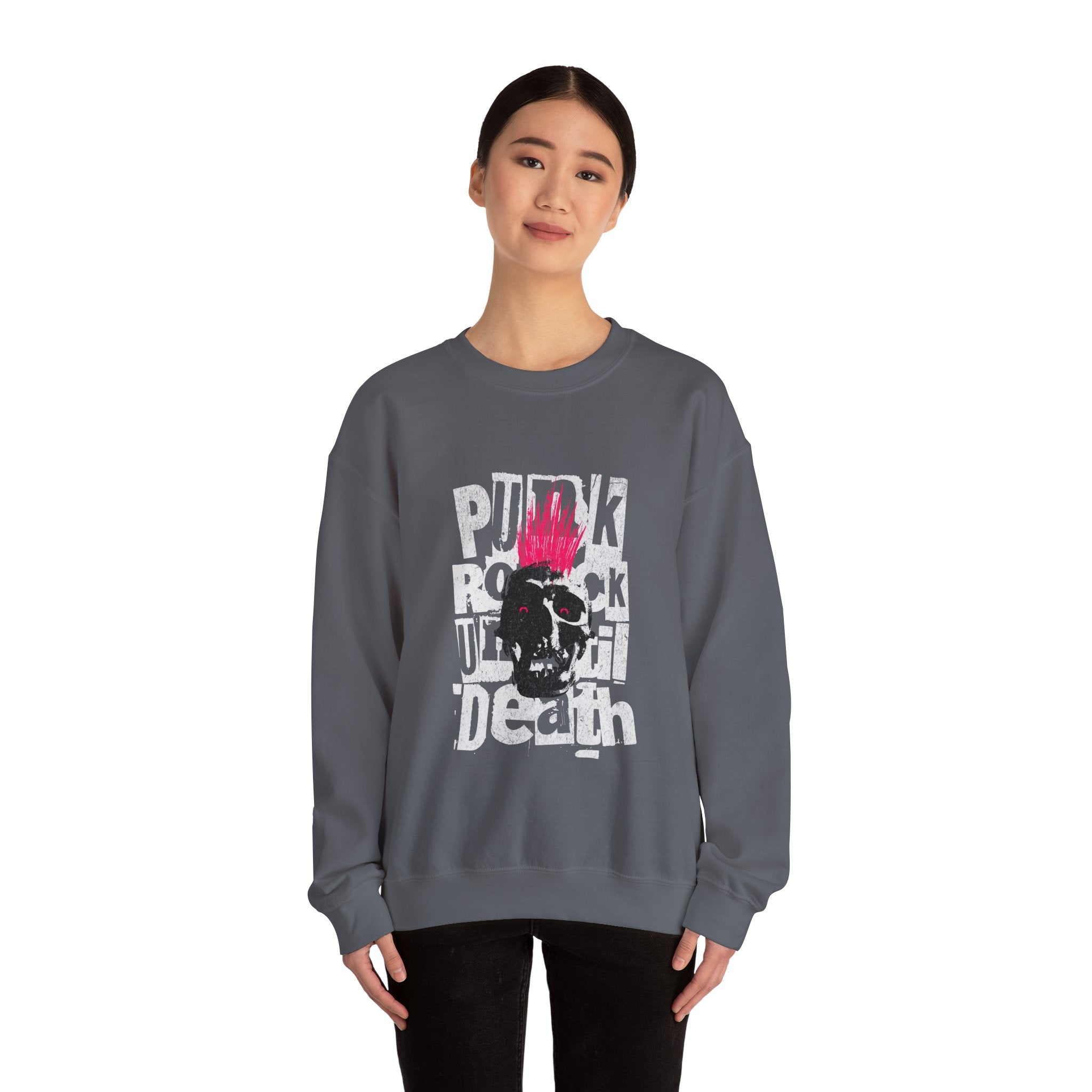 Punk Rock Skull Sweatshirt - Unisex Heavy Blend™ Crewneck.