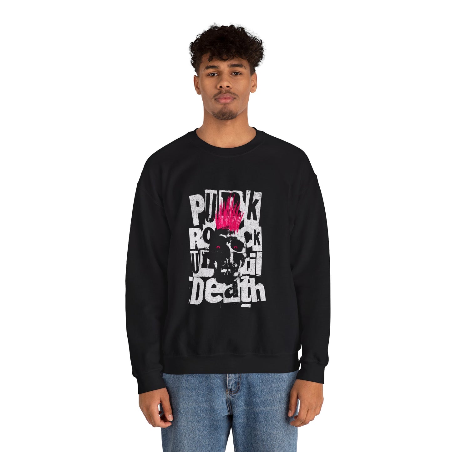 Punk Rock Skull Sweatshirt - Unisex Heavy Blend™ Crewneck.