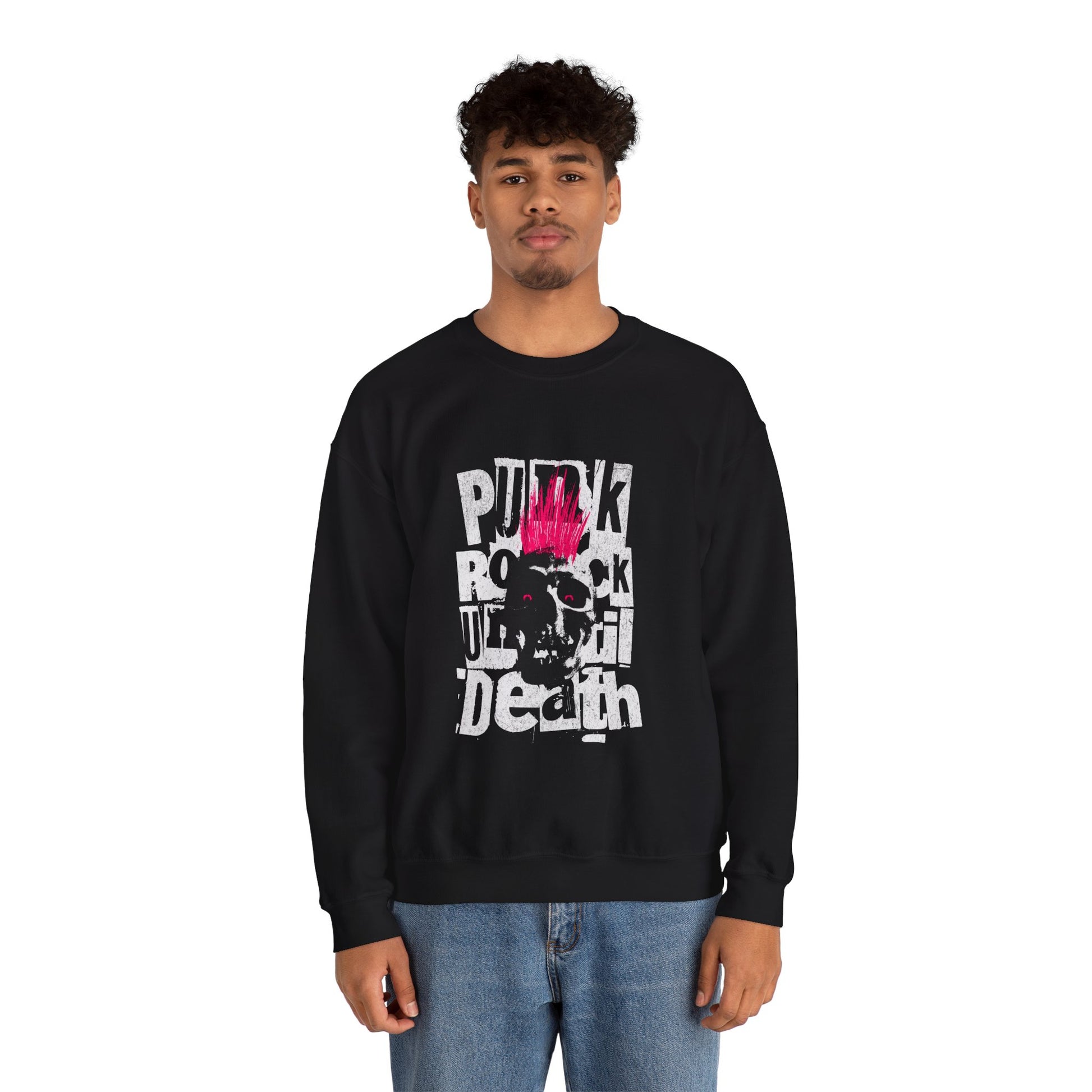 Punk Rock Skull Sweatshirt - Unisex Heavy Blend™ Crewneck.