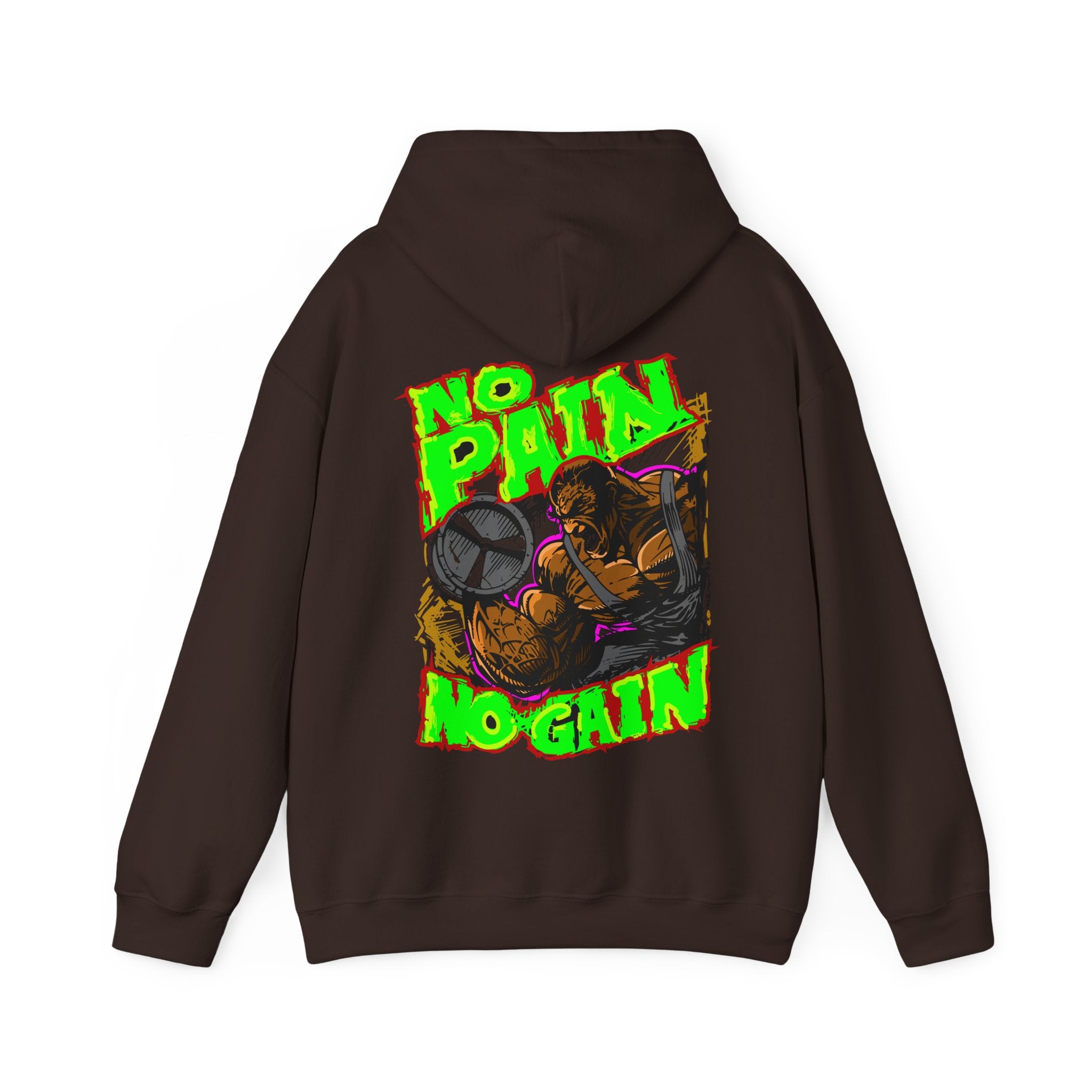 Motivational No Pain No Gain Hoodie for Fitness Enthusiasts