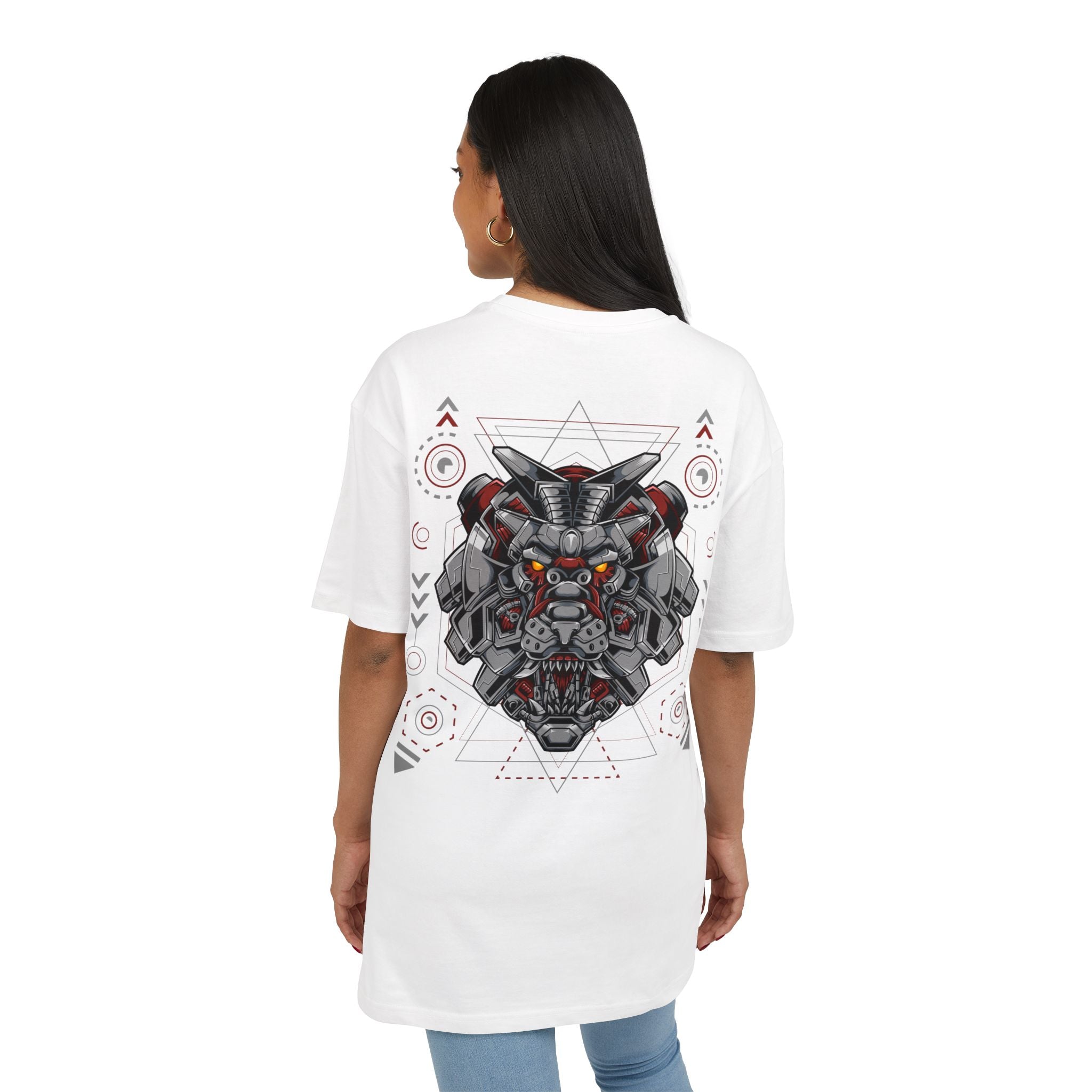 Samurai Lion Unisex Heavy Oversize Tee - Bold Graphic Design