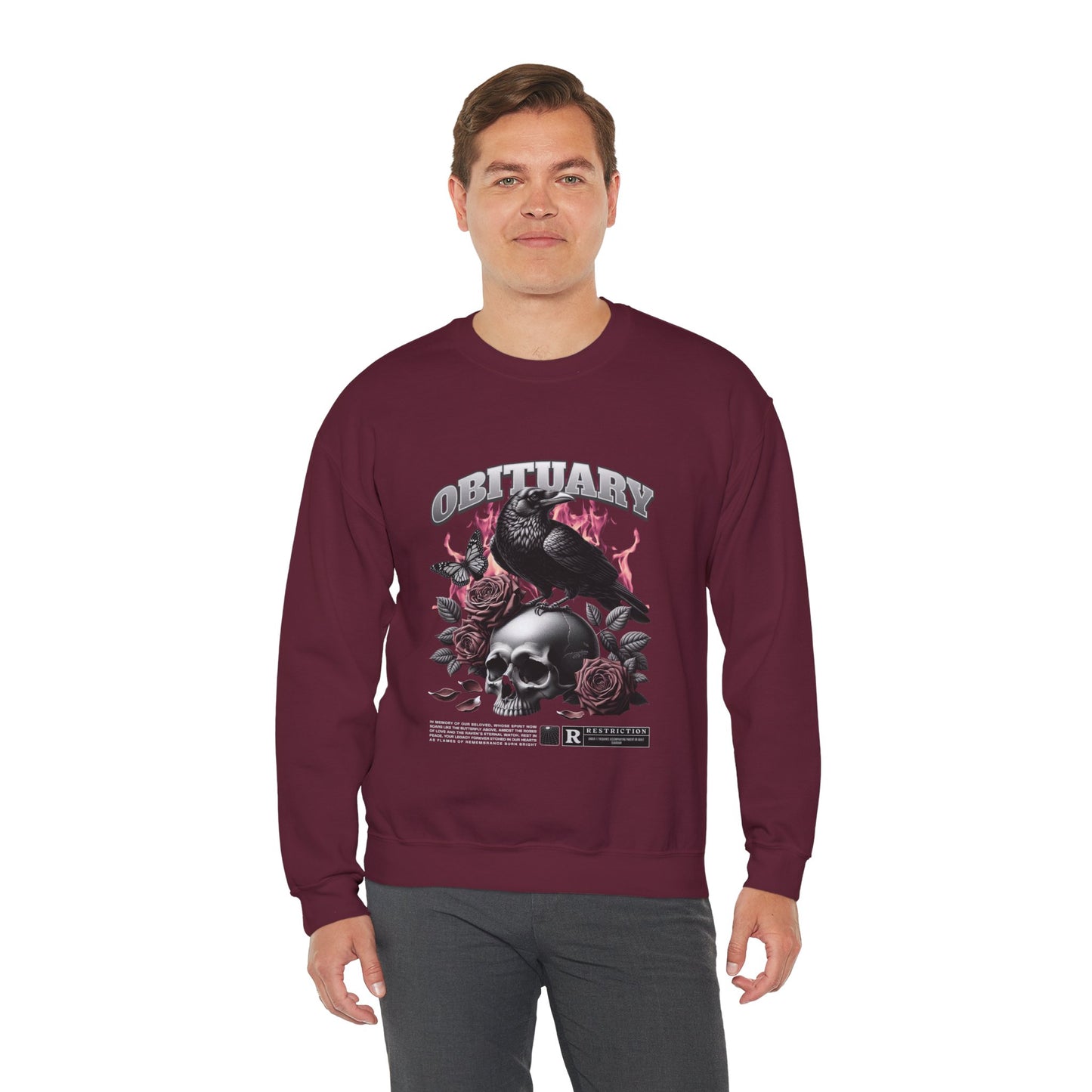 Gothic Obituary Unisex Heavy Blend™ Crewneck Sweatshirt