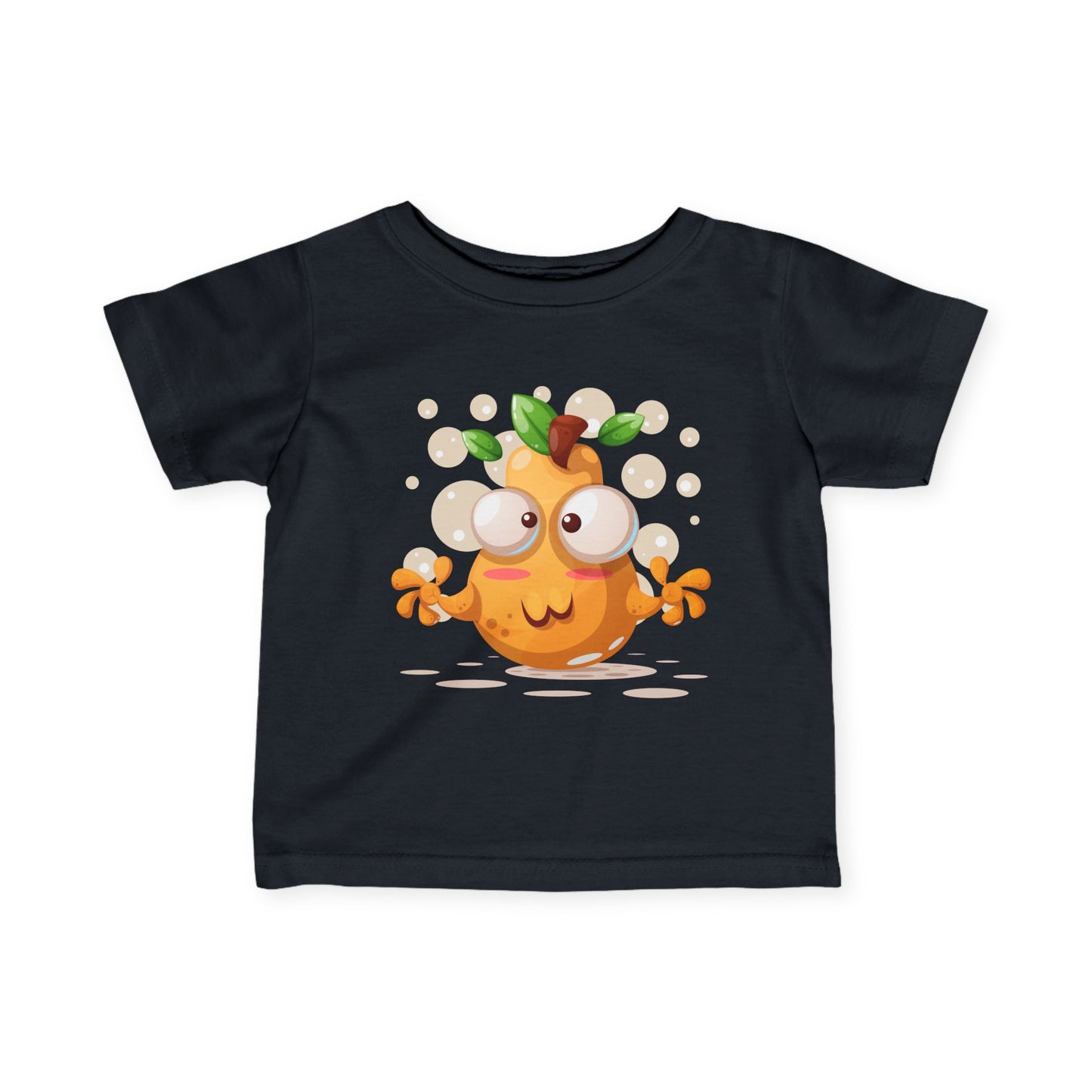 Cute Pineapple Cartoon Infant Tee - Fun Bright Jersey Shirt for Kids