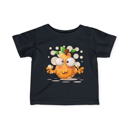 Cute Pineapple Cartoon Infant Tee - Fun Bright Jersey Shirt for Kids