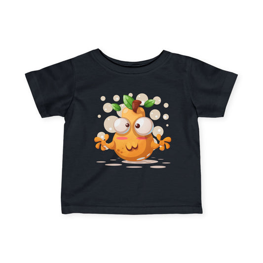 Cute Pineapple Cartoon Infant Tee - Fun Bright Jersey Shirt for Kids