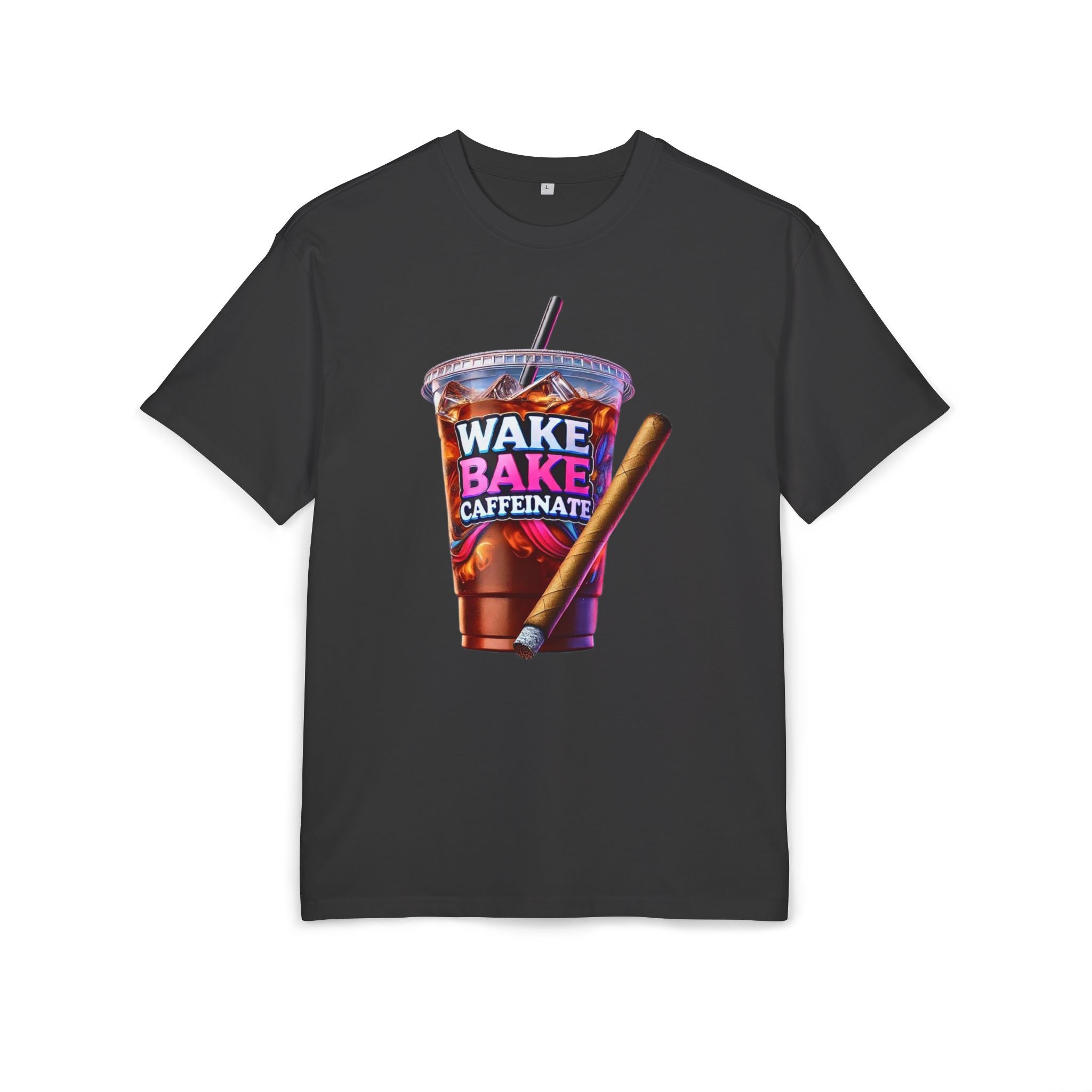 Wake and Caffeinate Unisex Heavy Oversize Tee