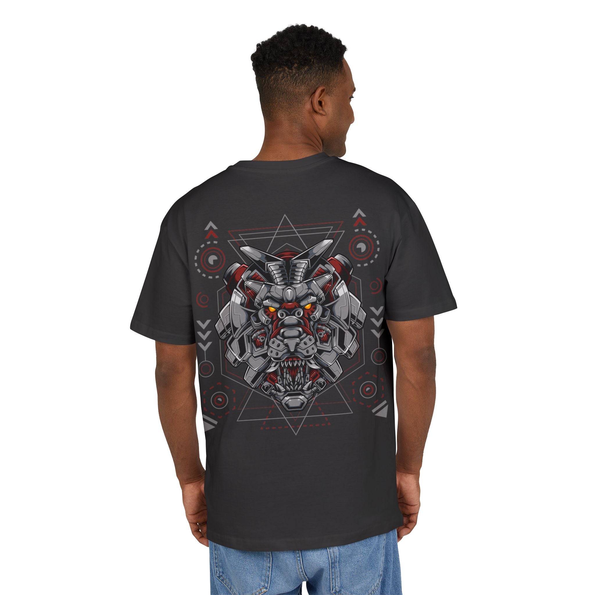 Samurai Lion Unisex Heavy Oversize Tee - Bold Graphic Design