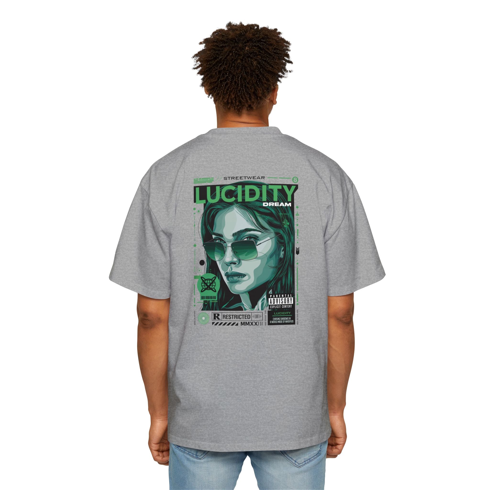 Heavy Oversized Tee with Lucidity Dream Graphic - Casual Streetwear