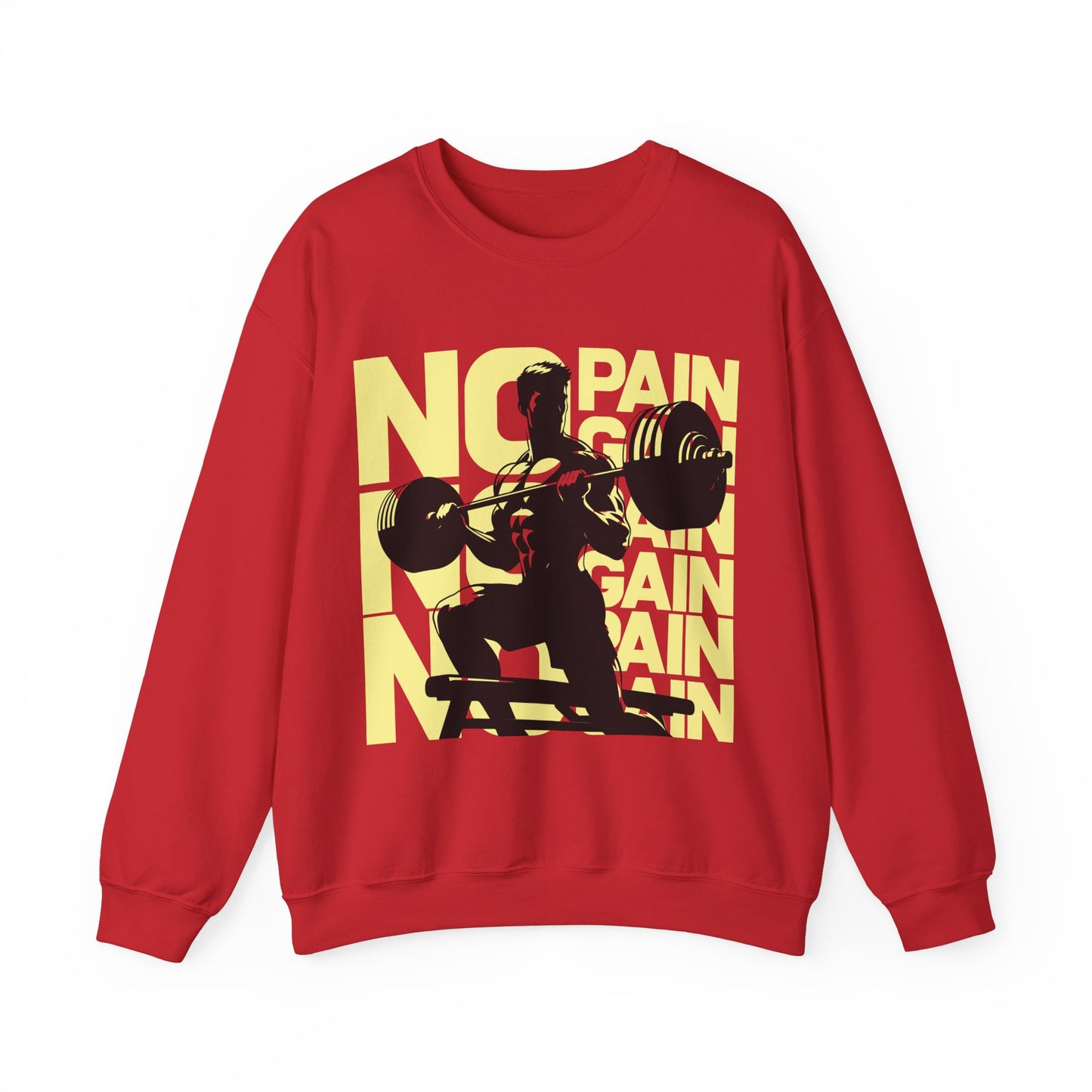 No Pain No Gain Workout Sweatshirt for Fitness Enthusiasts