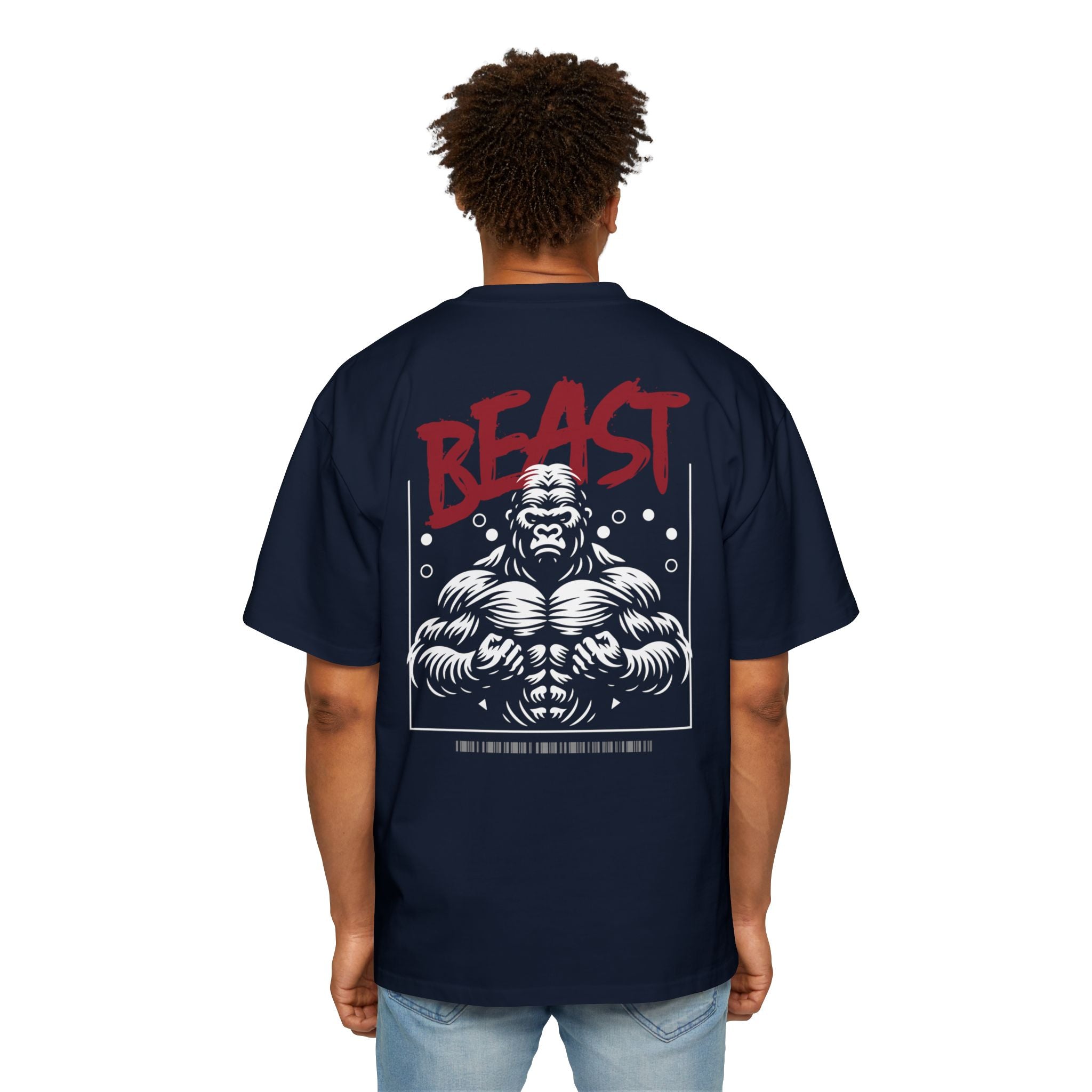 Men's Heavy Oversized Tee - Beast Mode Activated Workout Tee