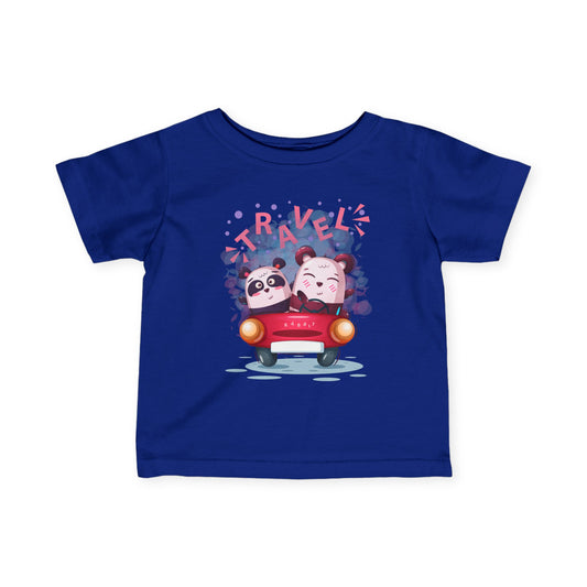 Cute Travel-Themed Infant Tee - Adorable Panda Design