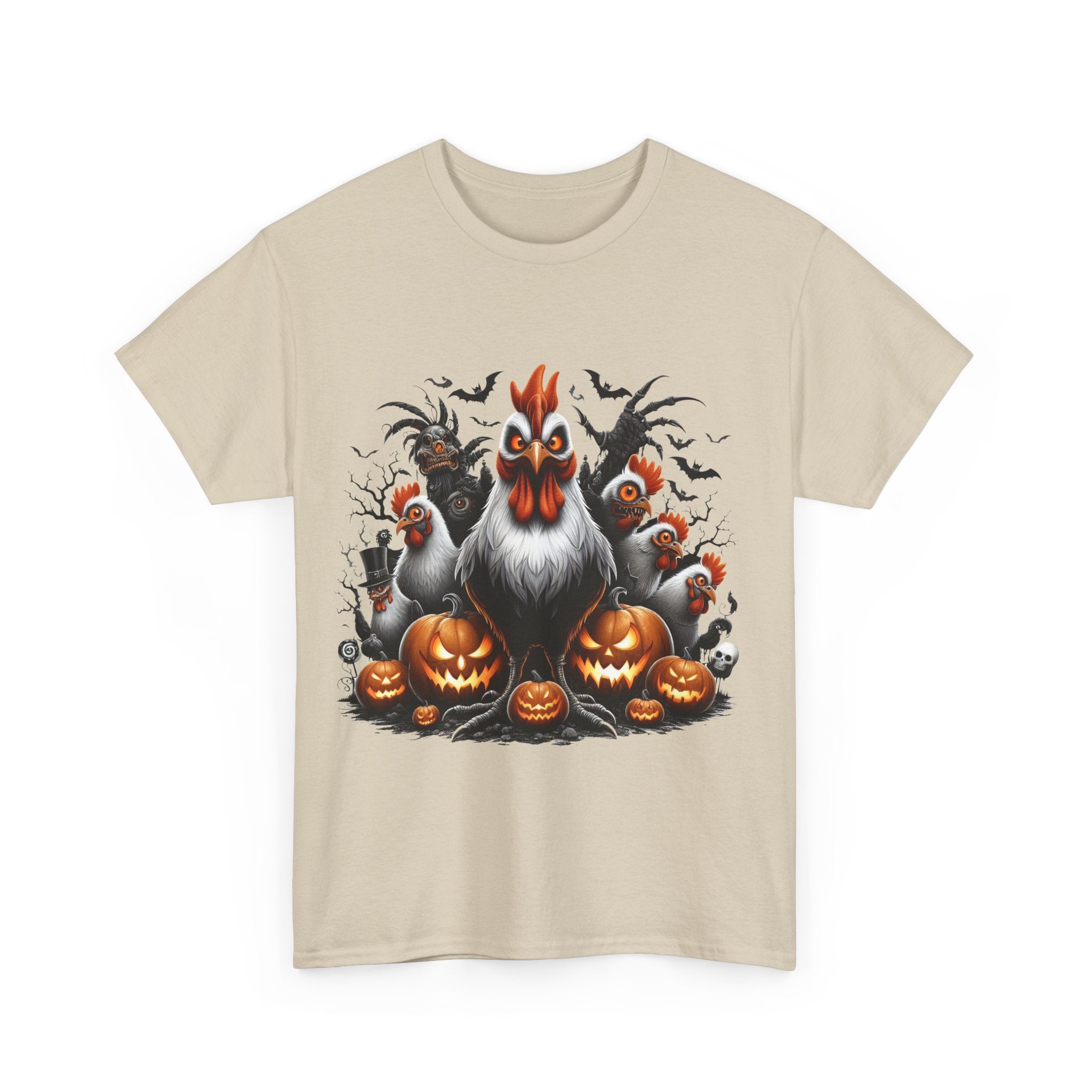 Halloween Chikens Unisex Heavy Cotton Tee