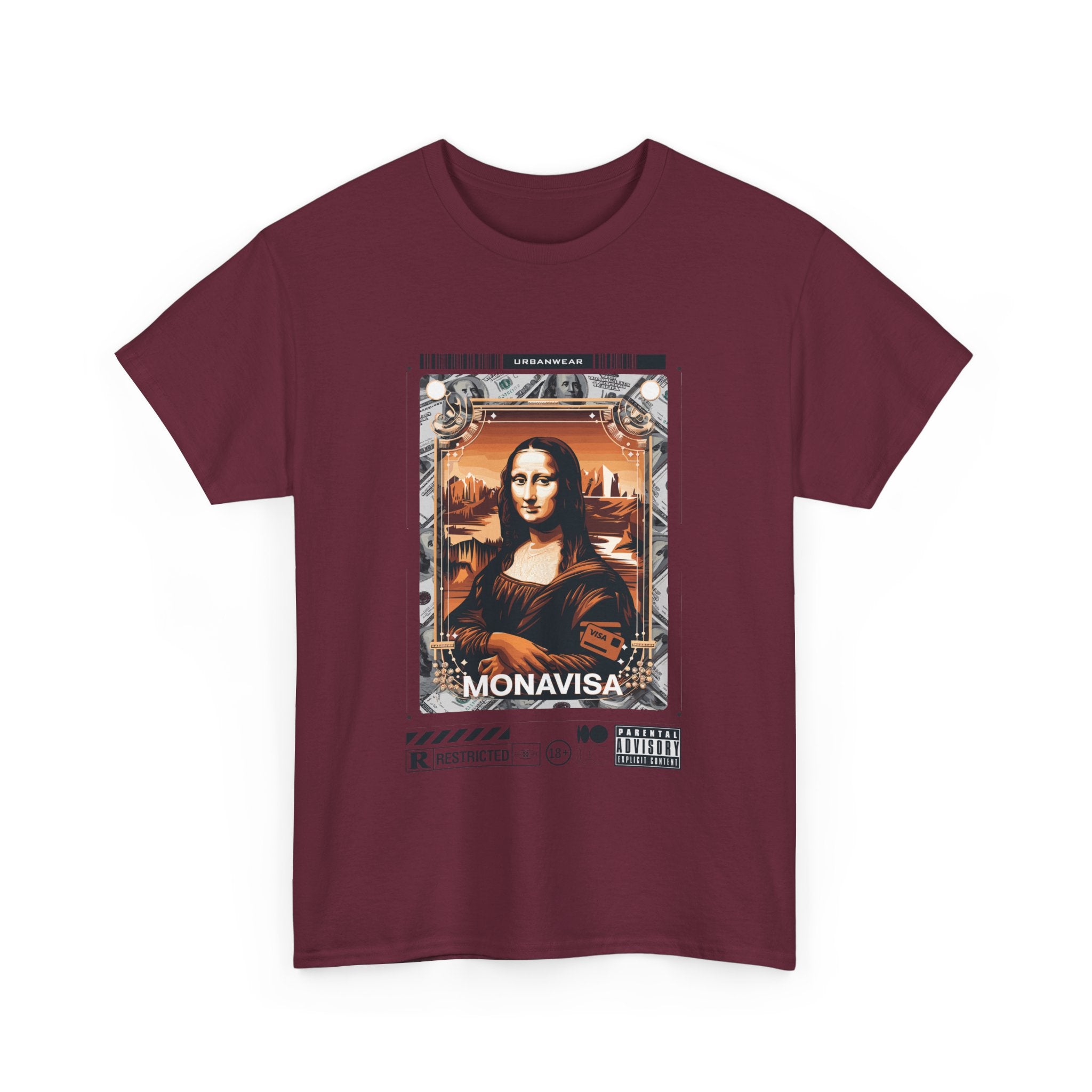 Mona Lisa Inspired Unisex Heavy Cotton Tee - Art Lover's Statement Shirt