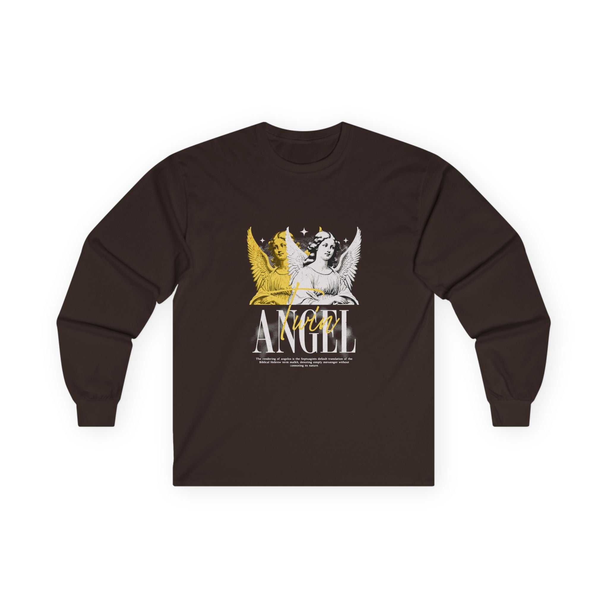 Unisex Angel Graphic Long Sleeve Tee - Spiritual Fashion for Everyday Wear.