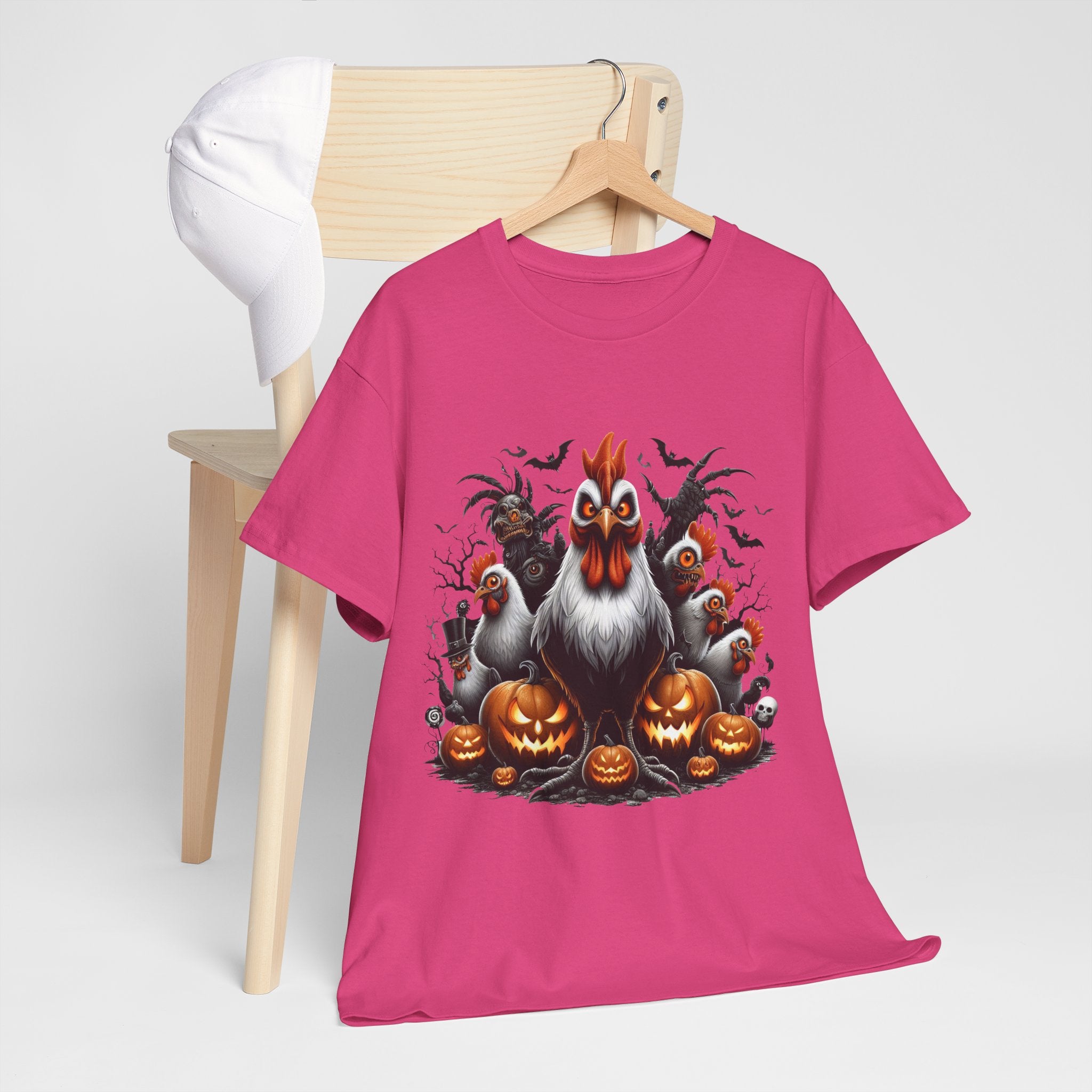 Halloween Chikens Unisex Heavy Cotton Tee