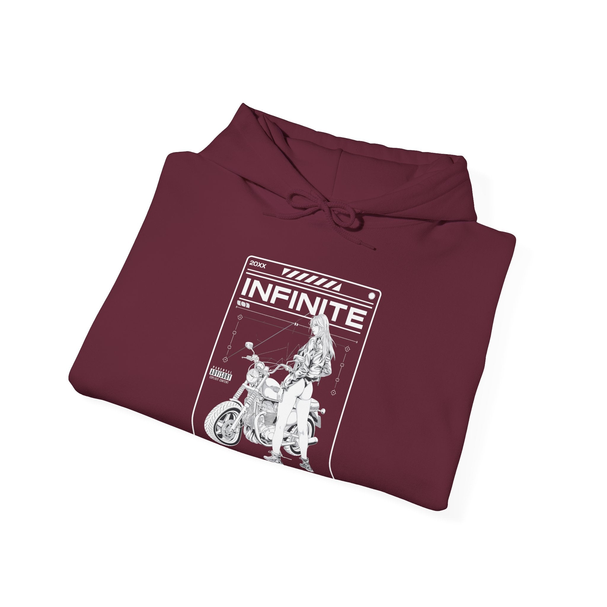 Infinite Style Unisex Hooded Sweatshirt - Vintage Motorcycle Design