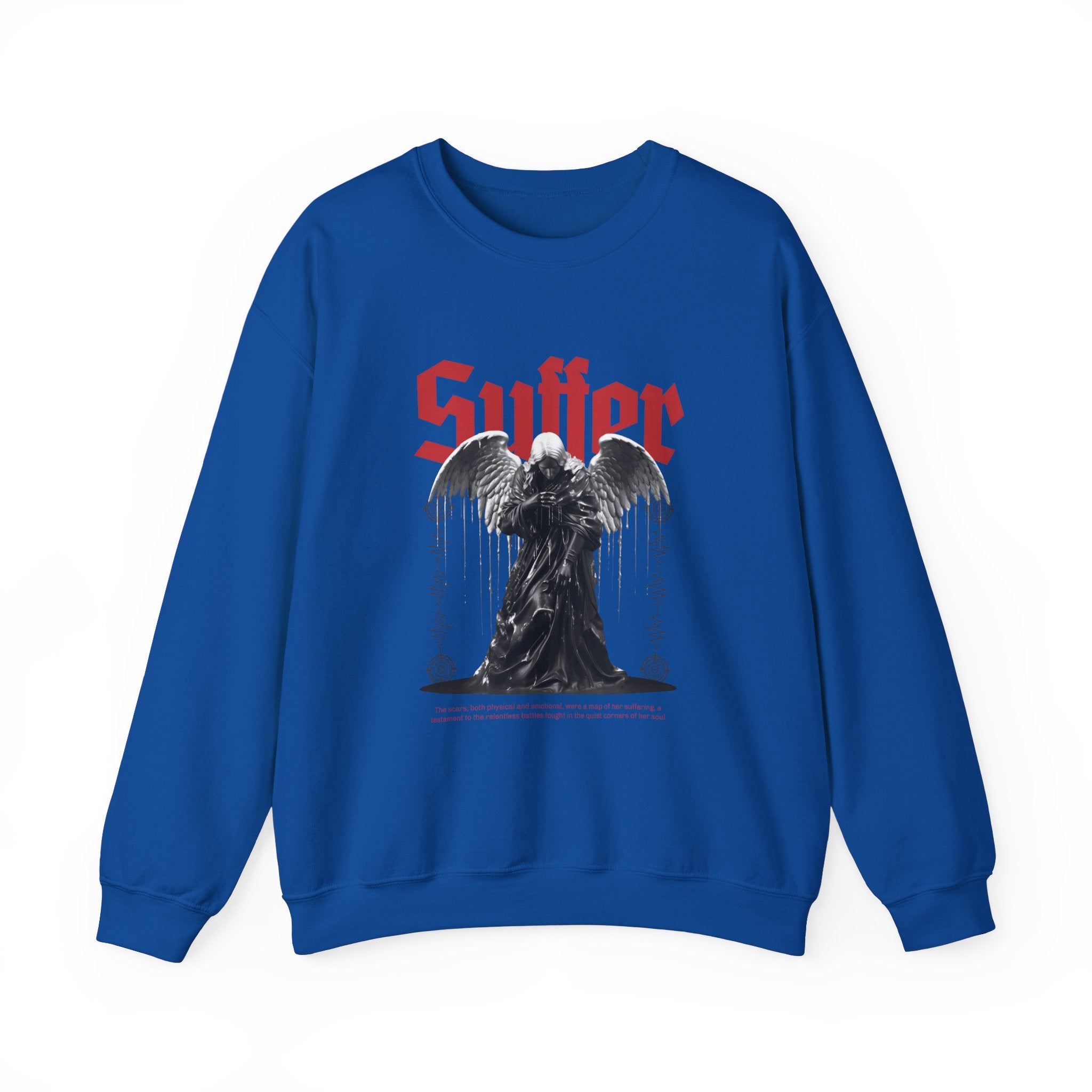 Suffer Unisex Heavy Blend Crewneck Sweatshirt - Bold Graphic Design for Gothic Style Lovers