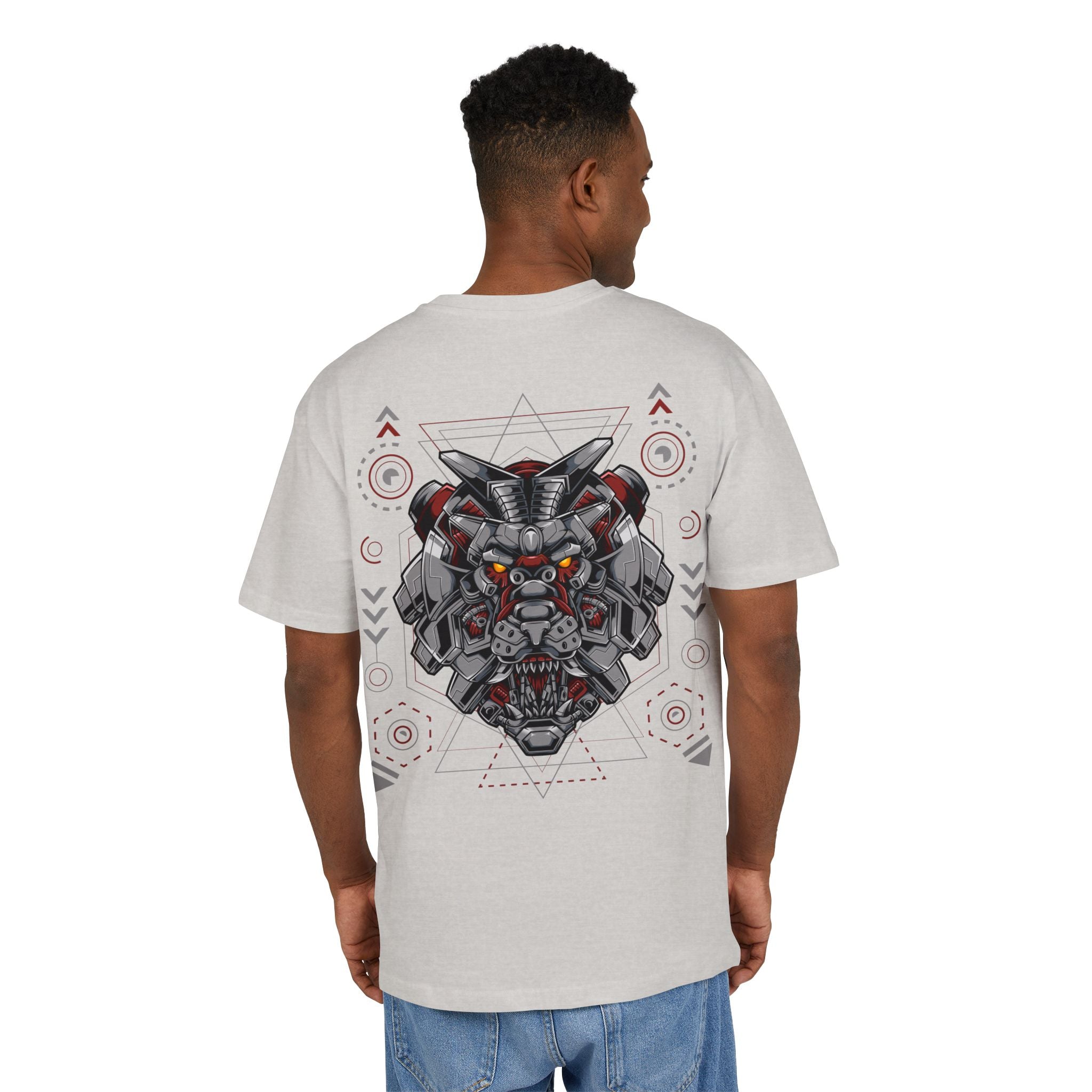 Samurai Lion Unisex Heavy Oversize Tee - Bold Graphic Design