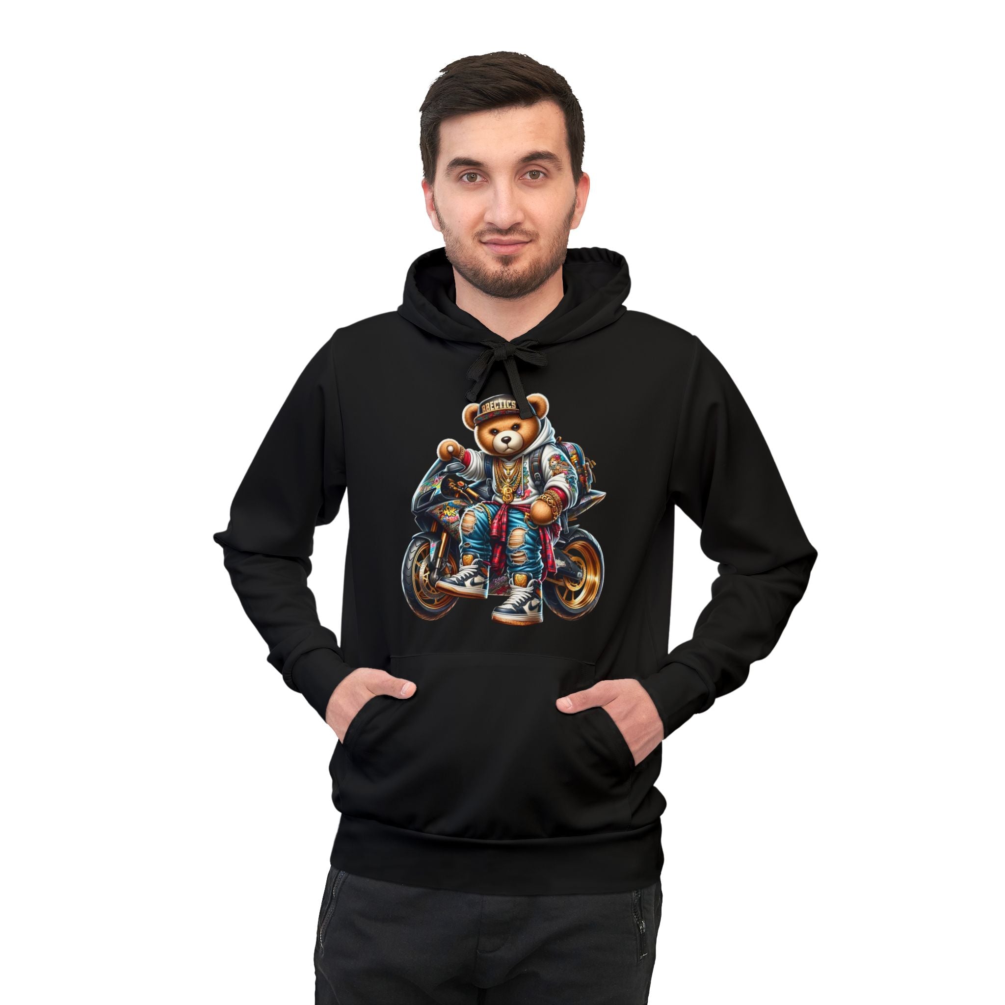 Gangsta Biker Teddy Bear Hoodie