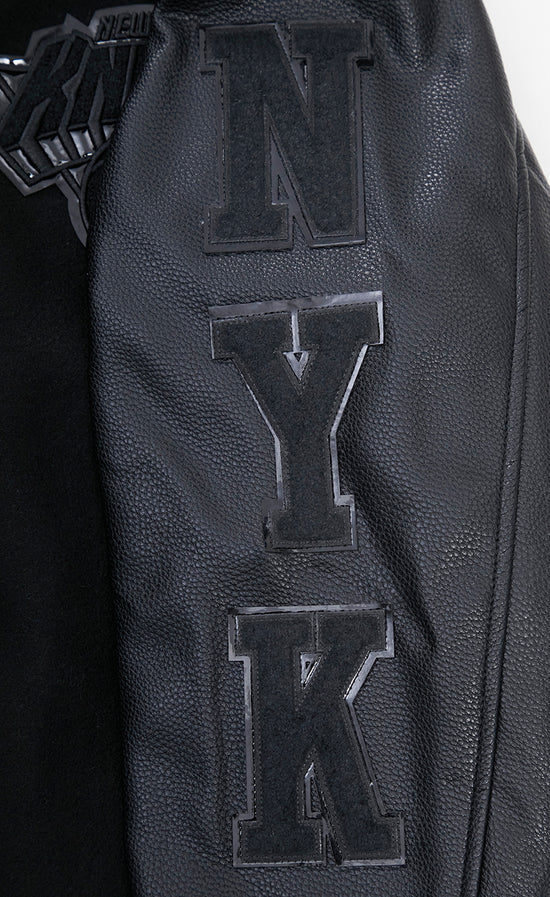 NBA New York Knicks Triple Black Men's Varsity Jacket
