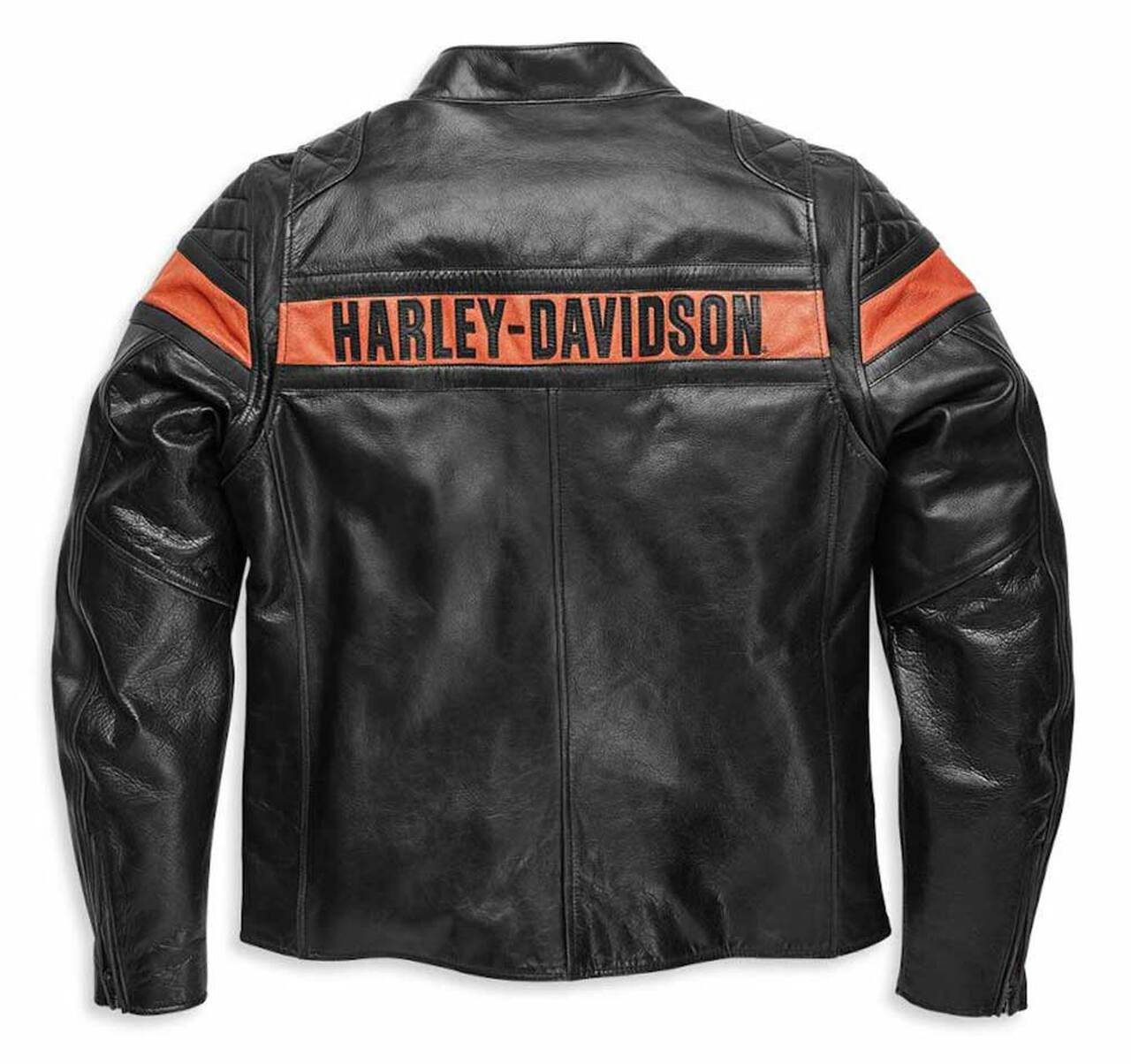 Black Distressed Leather Motorcycle Jacket

