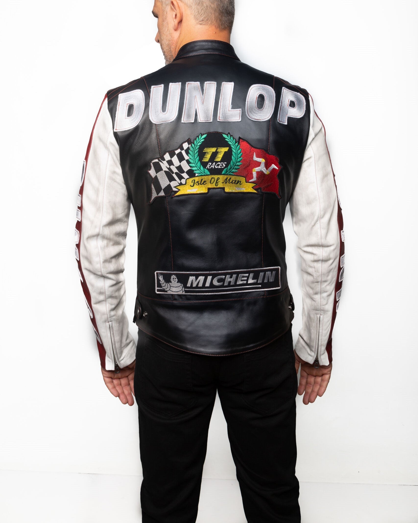 Racing leather jacket for men
