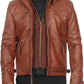 Tan leather jacket for men
