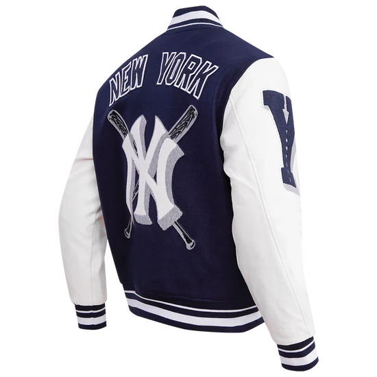 MLB New York Yankees Mashup Men's Rib Wool Varsity Jacket