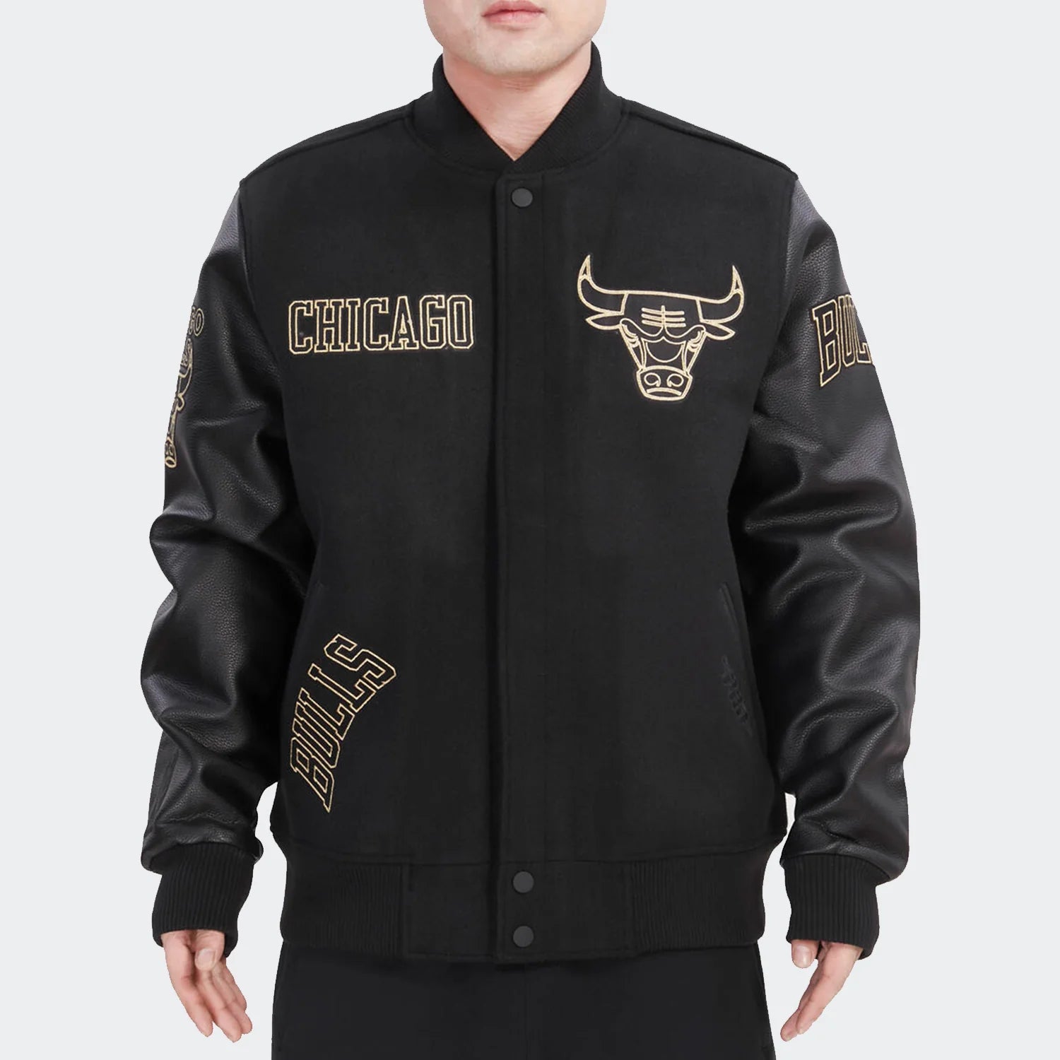 Chicago Bulls black varsity jacket