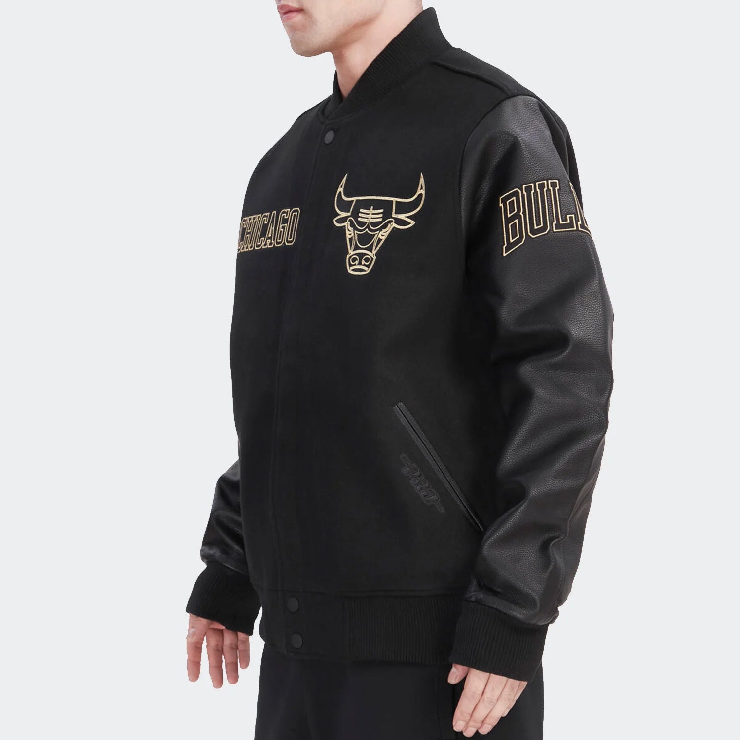 Black and gold Bulls jacket
