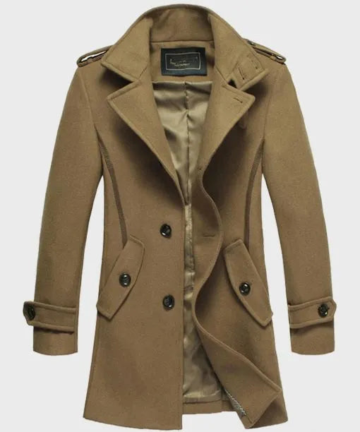 Men’s brown wool coat
