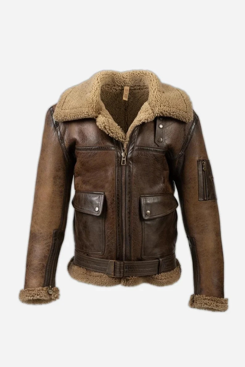 WWII-inspired leather jacket
