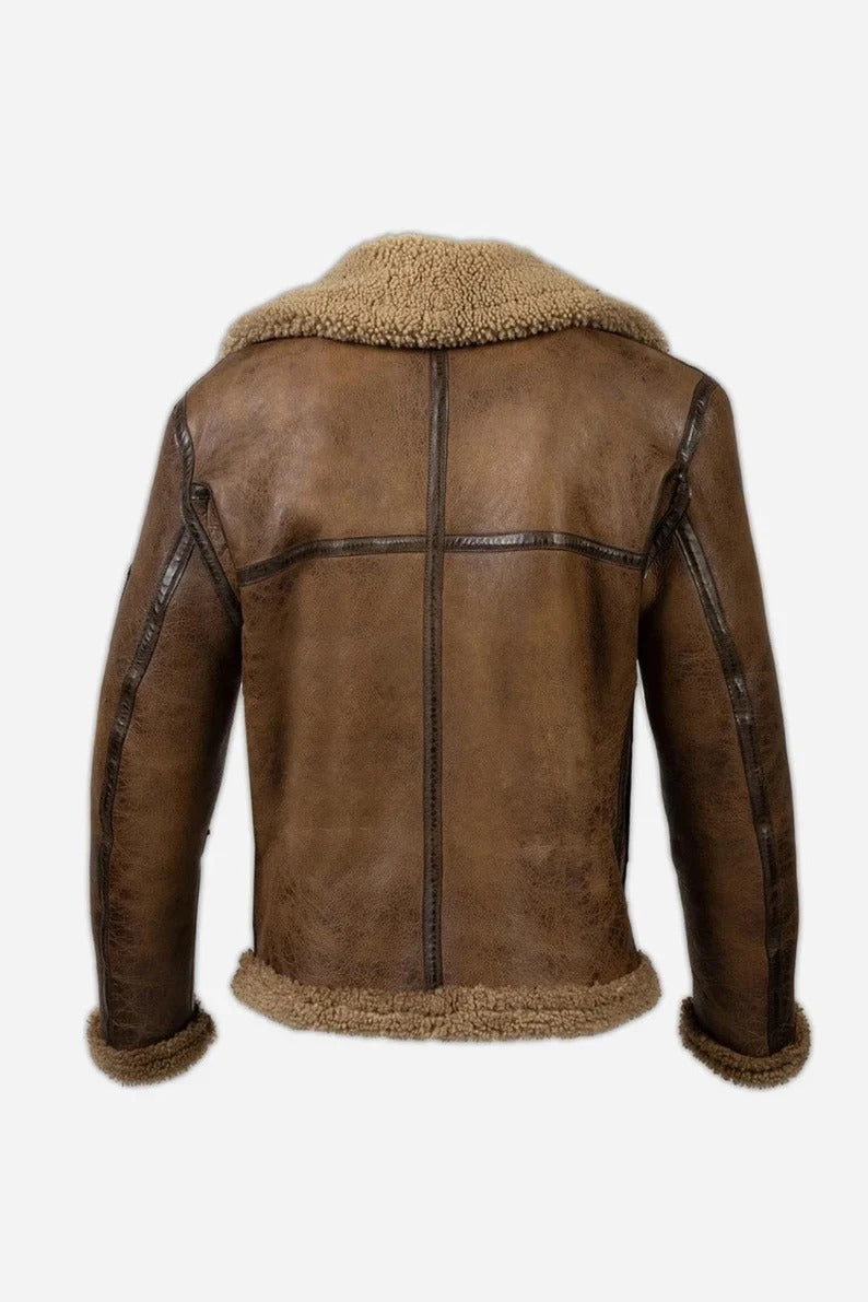 Dark brown aviator jacket
