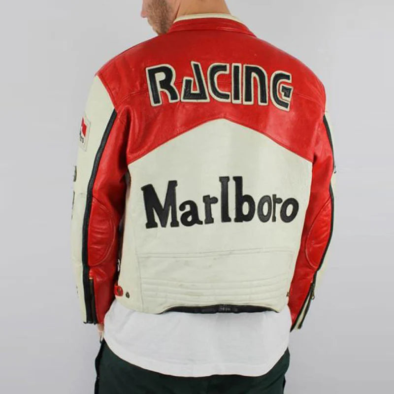 Moto racer leather jacket
