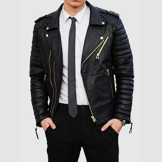 Men’s Leather Biker Jacket

