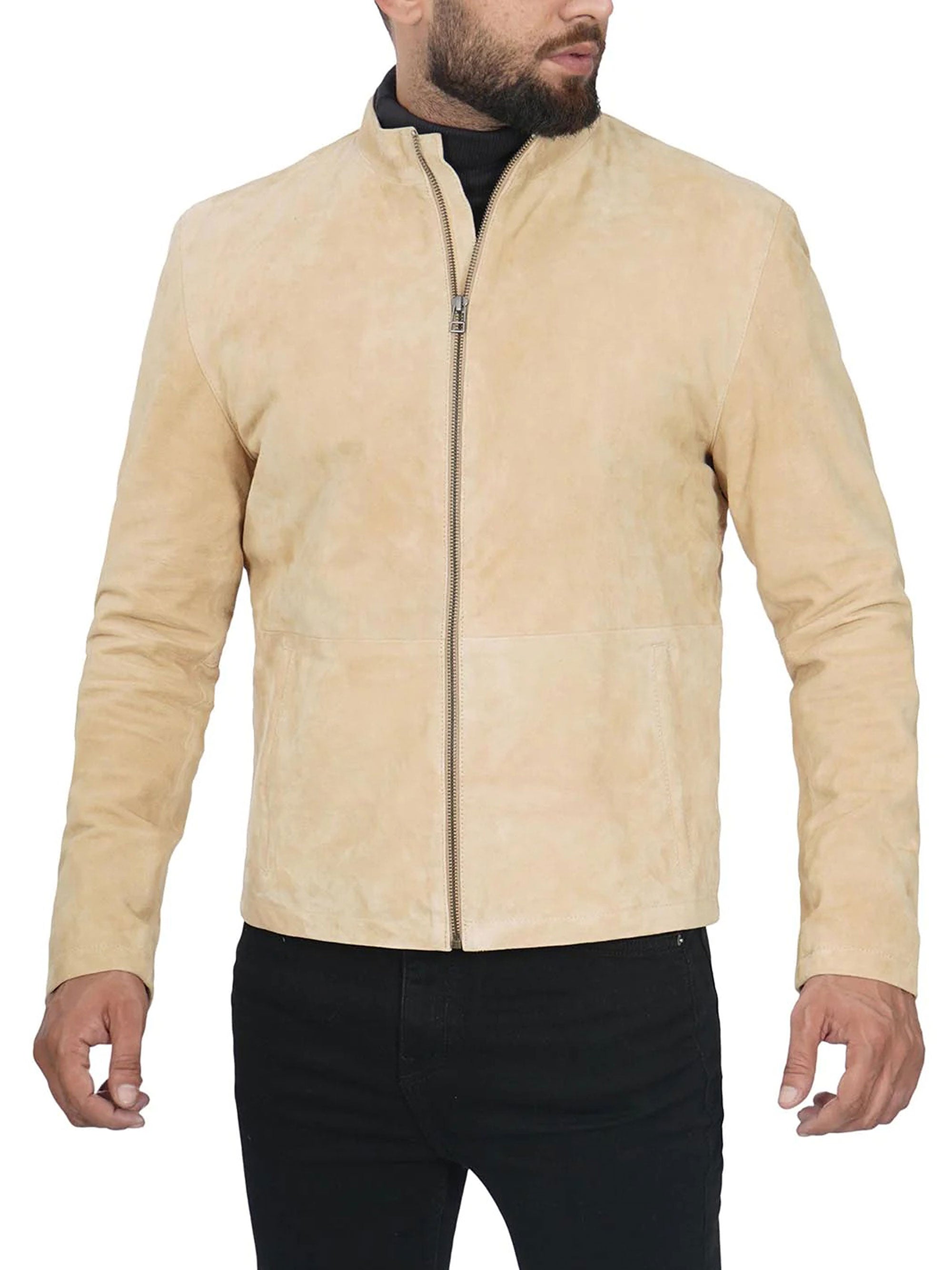 Men’s suede outerwear camel
