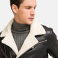 Shearling-lined biker jacket
