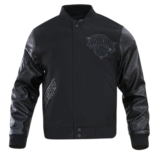 New York Knicks black varsity jacket

