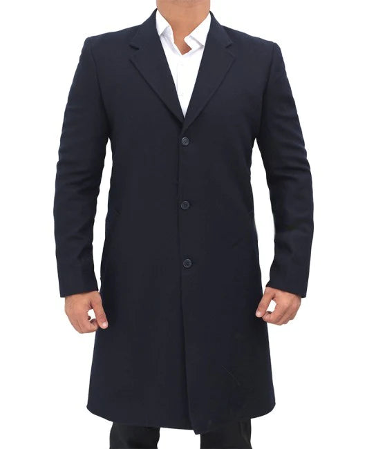 Men's long wool coat
